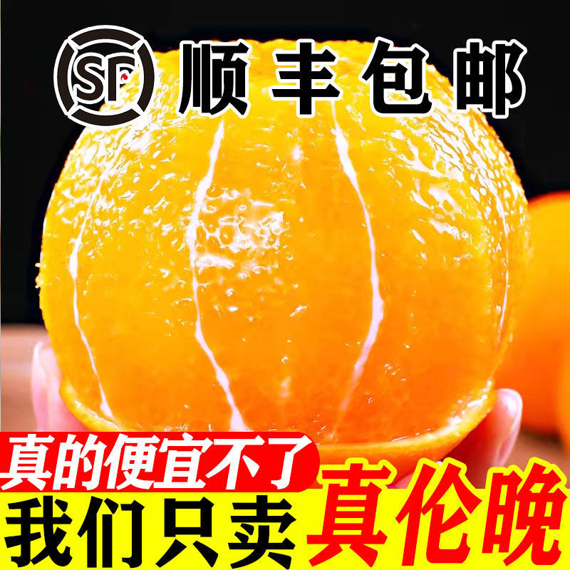Sf Express Color Box Authentic Late Season Navel Oranges Fresh Sweet Navel Oranges Whole Box Wholesale Thin Skin One Piece Free Shipping