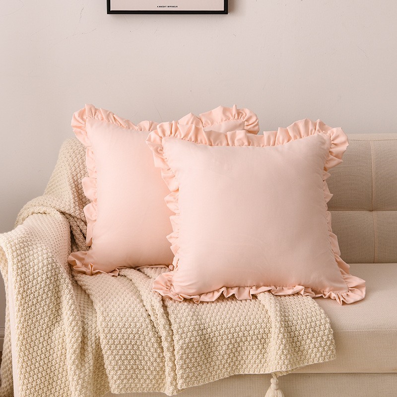 2025 factory direct cross-border export volume American Korean version of the ruffled multi-size pillowcase pillow set