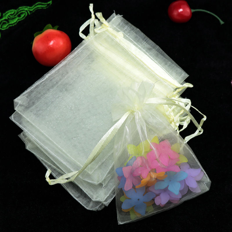 Multi-Color Transparent Gauze Bag Drawstring Gauze Bag Trial Large Candy Packaging Bag Wedding Celebration Gift Bag Manufacturer Wholesale
