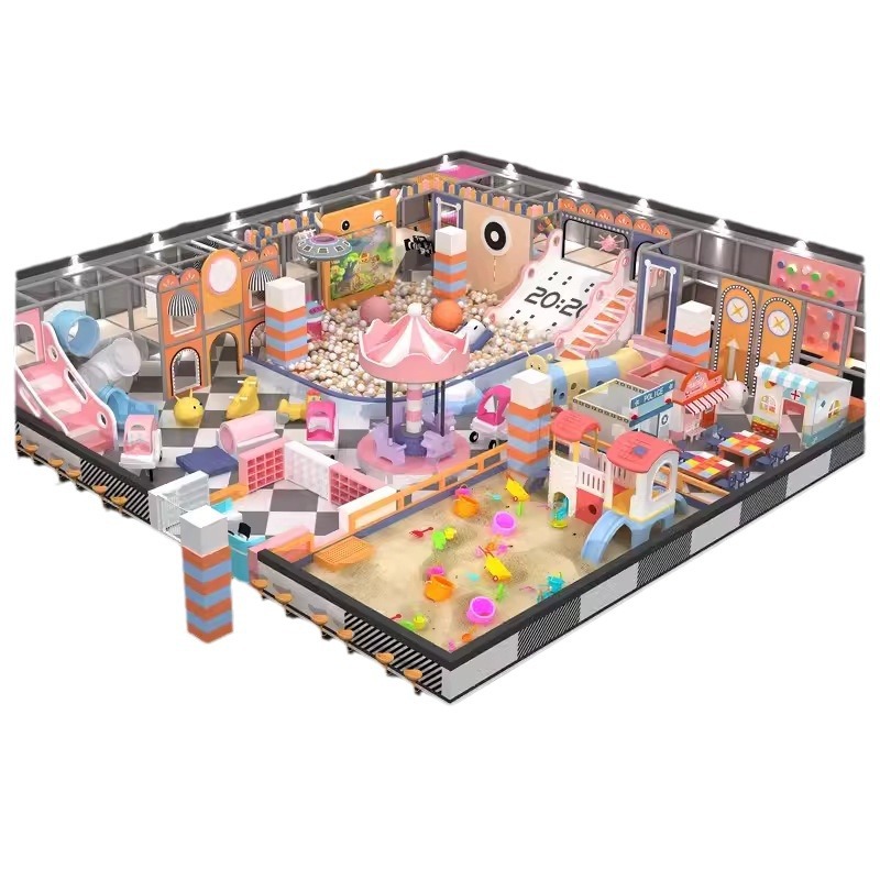 Large Indoor Naughty Castle Kidsren's Playground Shopping Mall Playground Equipment Slide Ball Pool Family Restaurant Entertainment Facilities