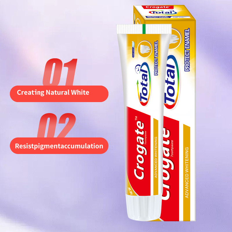 Crogate Toothpaste Customized Stain Removal and Anti-Cavity Toothpaste Full English Version Gum Protection Solid Teeth Fresh Breath Cross-Border Oem