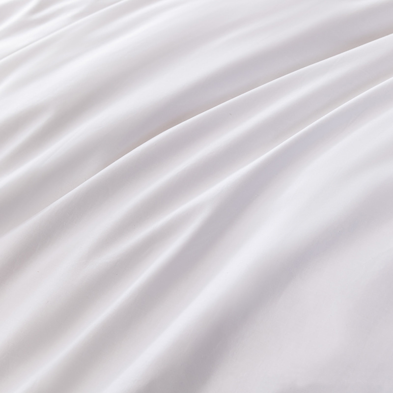 X Duoduo All Season Same Style 60 Count Pure Cotton White Satin Hotel Linen Four-Piece Set B&B Hotel Bedding