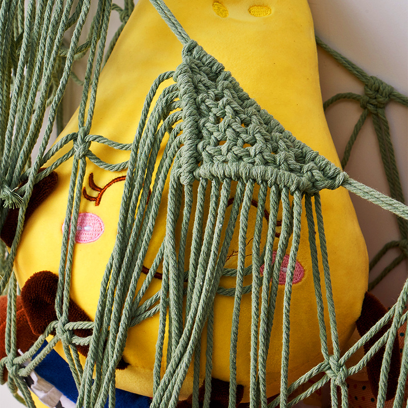 Doll Toy Storage Net Pocket Cotton Rope Hanging Doll Doll Wall Woven Storage Net Hammock Net Pocket