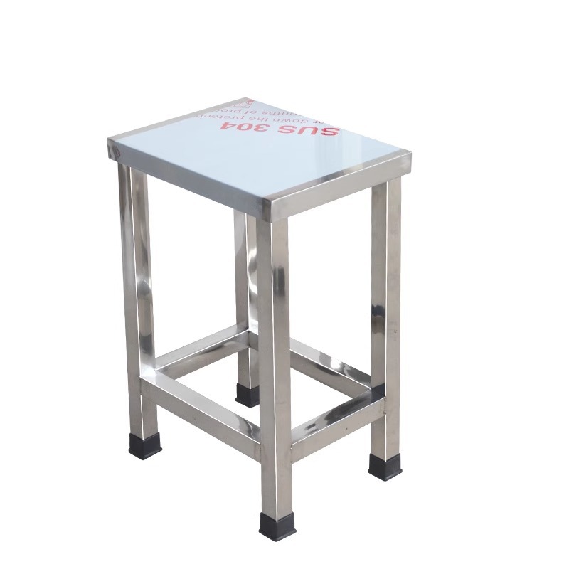 304 Stainless Steel Extra Thick Round Square Stool Dust-Free Workshop Chair Food Factory Hospital School Assembly Line Employee Stool