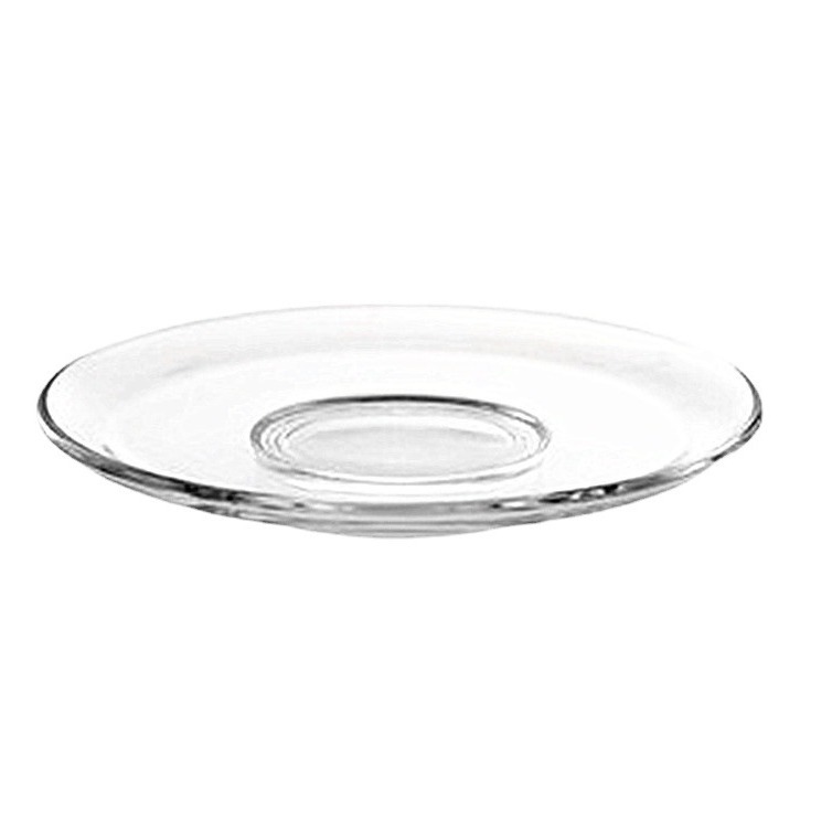 Factory wholesale glass small cup and saucer 90mm small plate household tea set accessories saucer