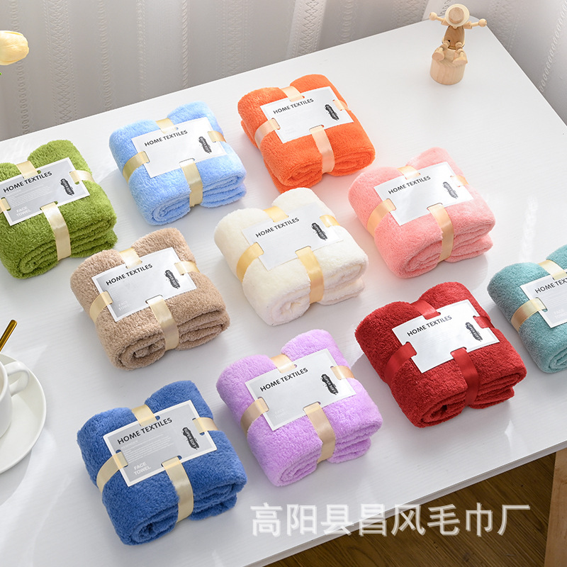 Towel Accompanying Gift Coral Fleece Wedding Gift Box with Square Towel Happy Shop Holiday Gift Creative Gift