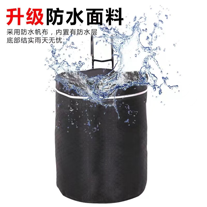 Bicycle Basket Car Basket Mountain Bike Canvas Basket Electric Vehicle Universal Front Basket Folding Car Basket Bicycle Hanging Basket