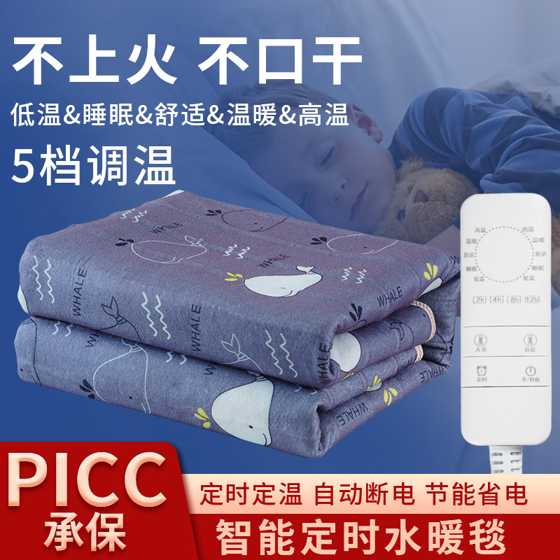 Plumbing electric blanket water-adding electric mattress single double household water circulation double control switch 1.8 m 2 m smart power off