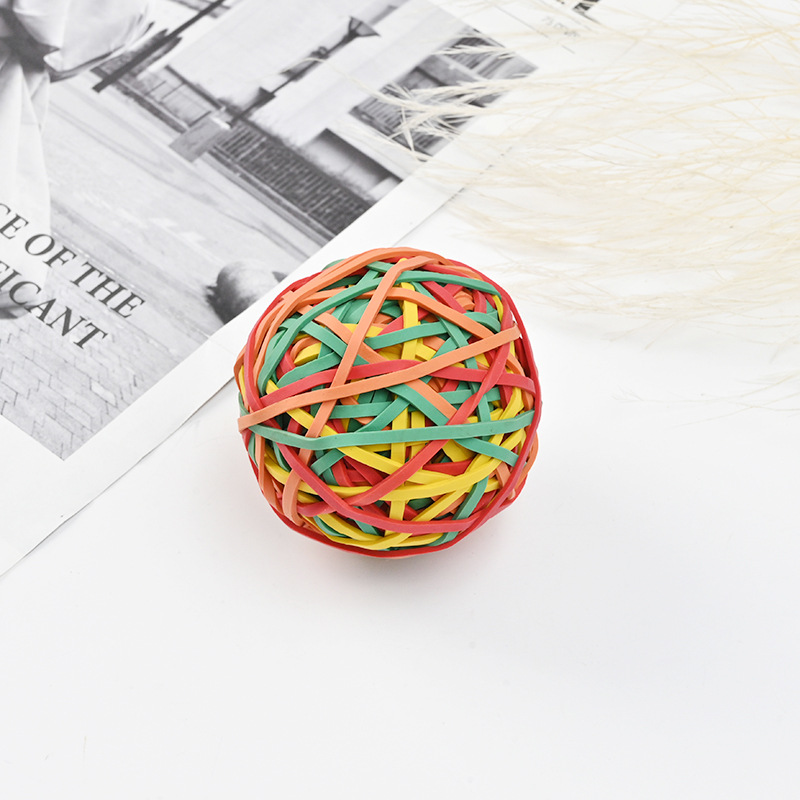 in stock mixed color 200g high elastic rubber band ball children's toys rubber band ball natural rubber ball foreign trade wholesale