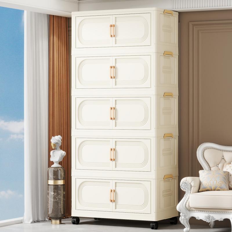 Утолщенный Складной спальня Простой шкаф Домашний шкаф без сборки Шкаф для хранения мелочей в гостиной Шкаф для хранения закусок и игрушек