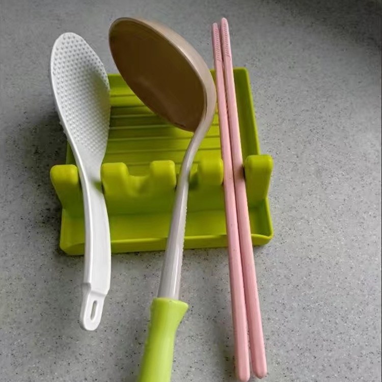 Kitchen Pot Cover Rack Household Pot Shovel Rack Cushion Tableware Storage Multifunctional Plastic Storage Rack Soup Spoon Shovel Pad