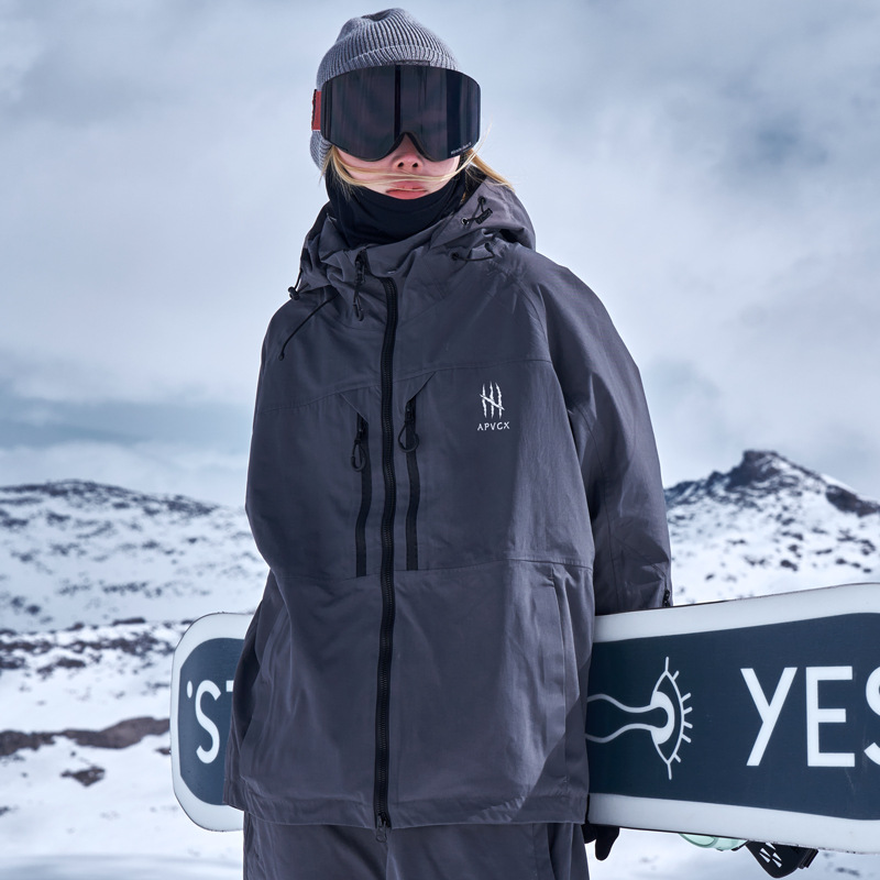 [Factory Direct Sales] Apvcx Ski Suit 2.0 Series Men's and Women's Same Style 3L Hard Shell Fully Glued Waterproof Ski Suit