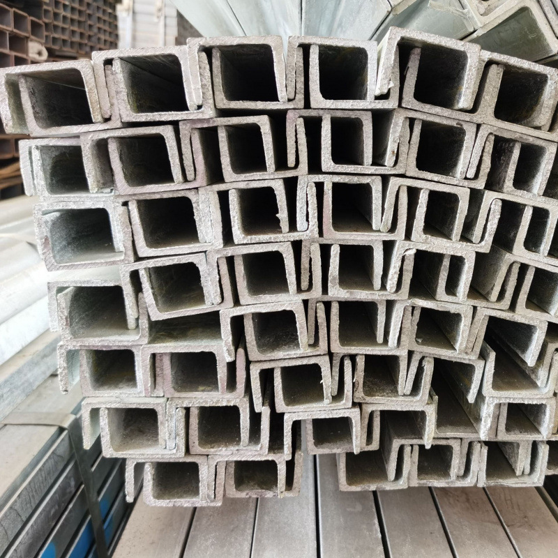 Galvanized channel steel Q235B hot rolled U-shaped C- shaped steel building curtain wall steel structure light 10 20 cold-formed channel steel