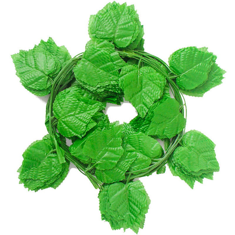 Artificial Flower Vine Decoration Vine Artificial Grape Leaf Plastic Fake Flower Pipe Winding Vine Wall Mounted Ceiling Decoration