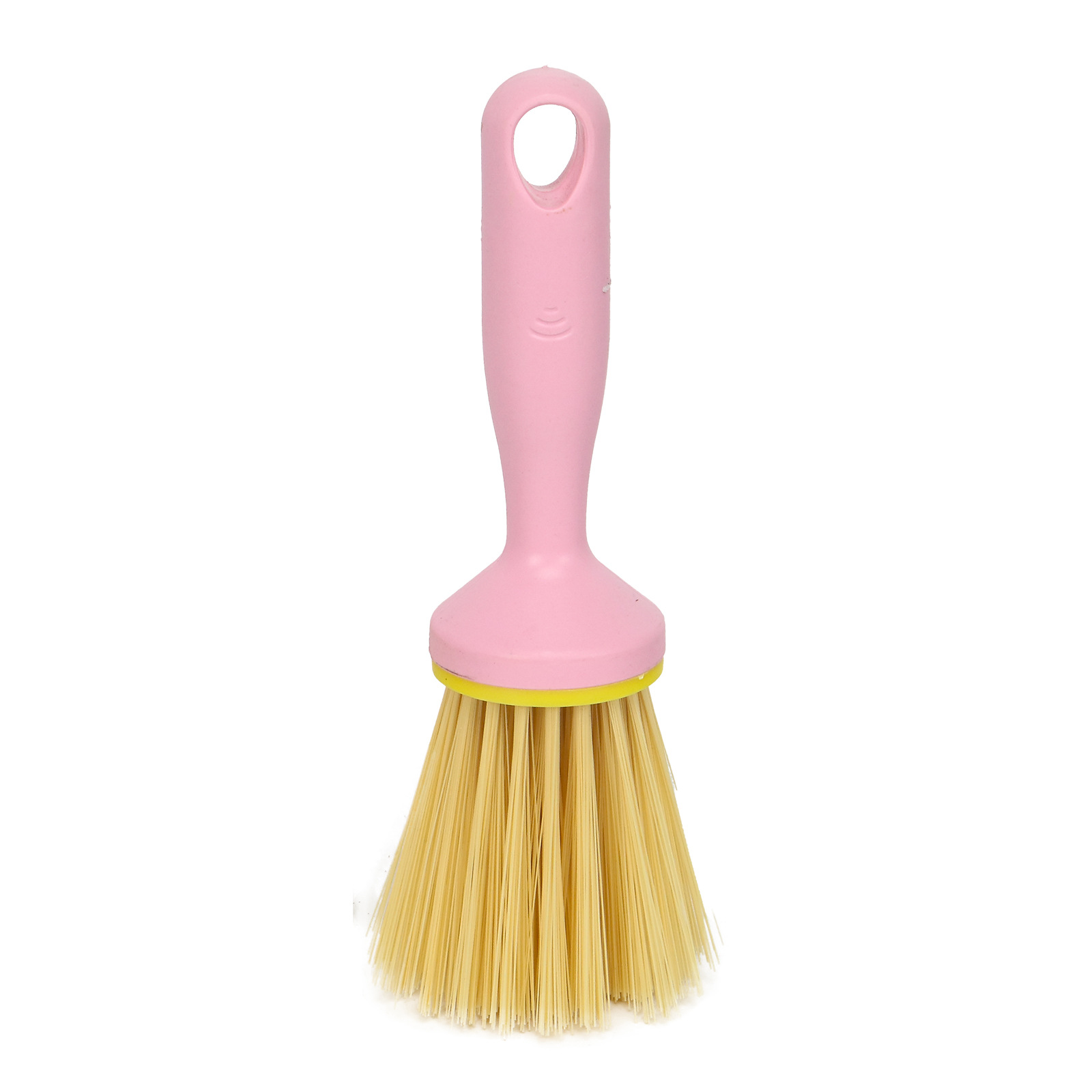 Household cylindrical plastic long handle pot brush kitchen stove bowl cleaning descaling brush gap cleaning ash sweeping pot brush