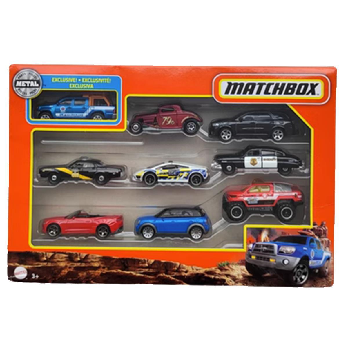 Matchbox City Hero Car 9-Pack Mini Alloy Sports Car Aircraft Model Children's Toy X7111