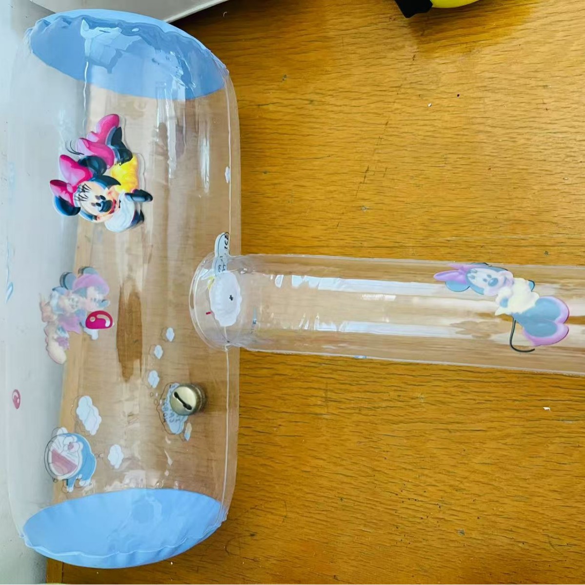 Transparent Glitter Inflatable Hammer Pvc Stress Relief Hammer Night Market Stall Children's Toy Gift Nostalgic Transparent