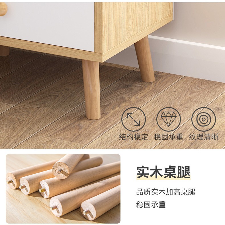 Bedside Table, Simple Modern Bedroom Storage Rack, Simple Cabinet, Bedside Storage Cabinet, Small Bedside Cabinet for Rental Housing