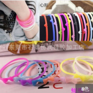 Silicone Bracelet Luminous Candy Color Rubber Band Colorful Luminous Silicone Rubber Band Bracelet Elastic Hair Tie