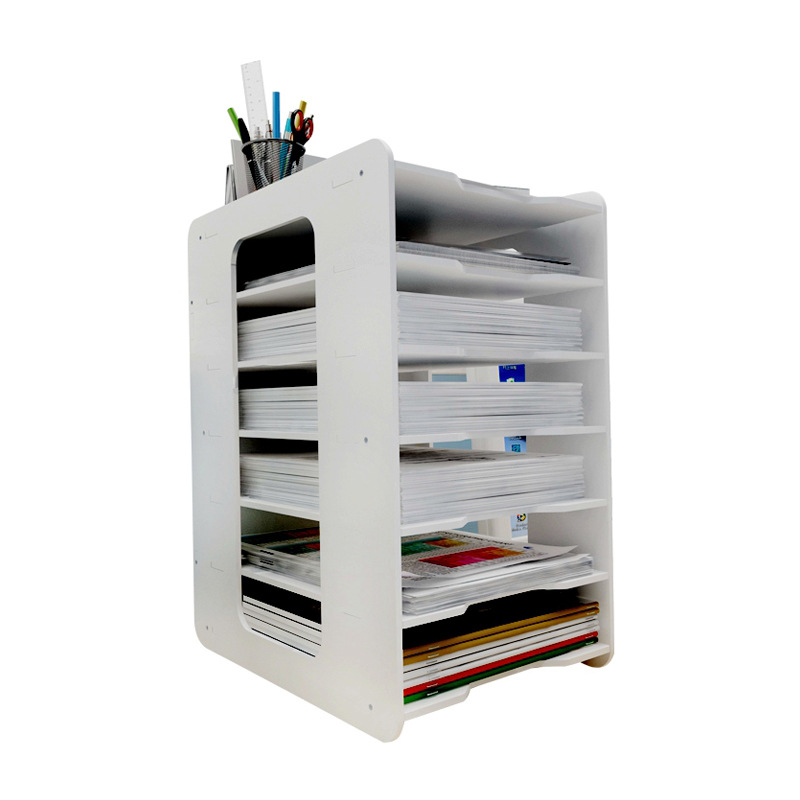 Simple Office Desktop File Rack Storage Rack Office Desk Folder Storage Box File Box Book Stand Data Rack