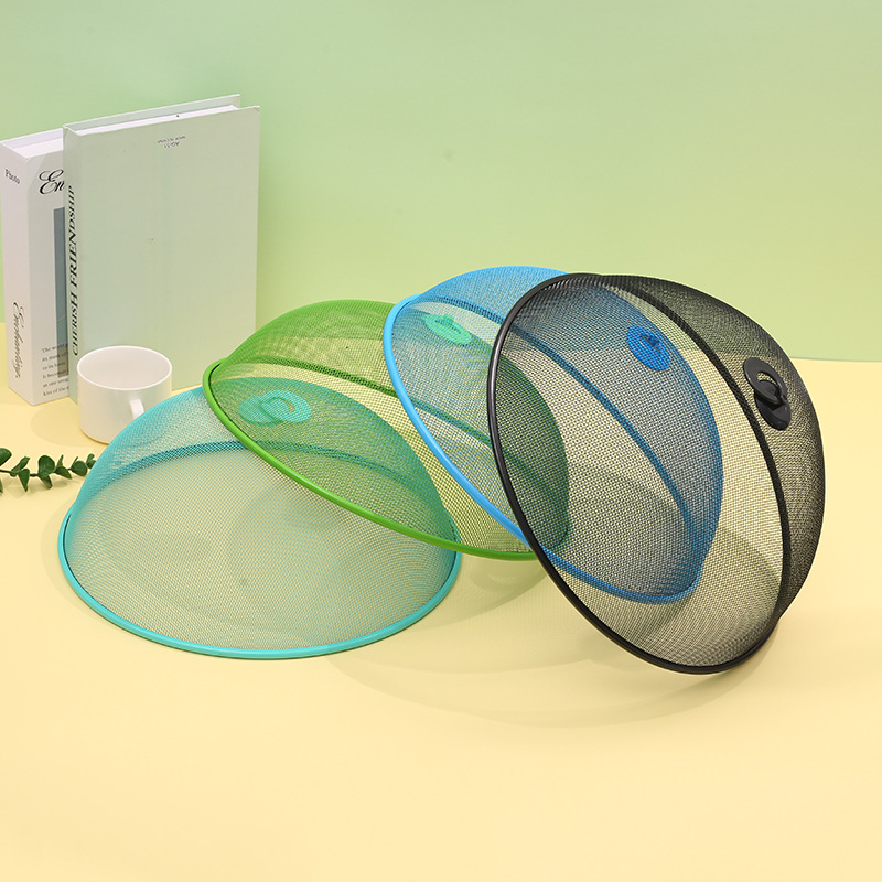 Dining Table Food Dust-Proof and Insect-Proof Dish Cover Round Dense Hole Food Cover Gift Metal Basket Food Cover Manufacturer Wholesale