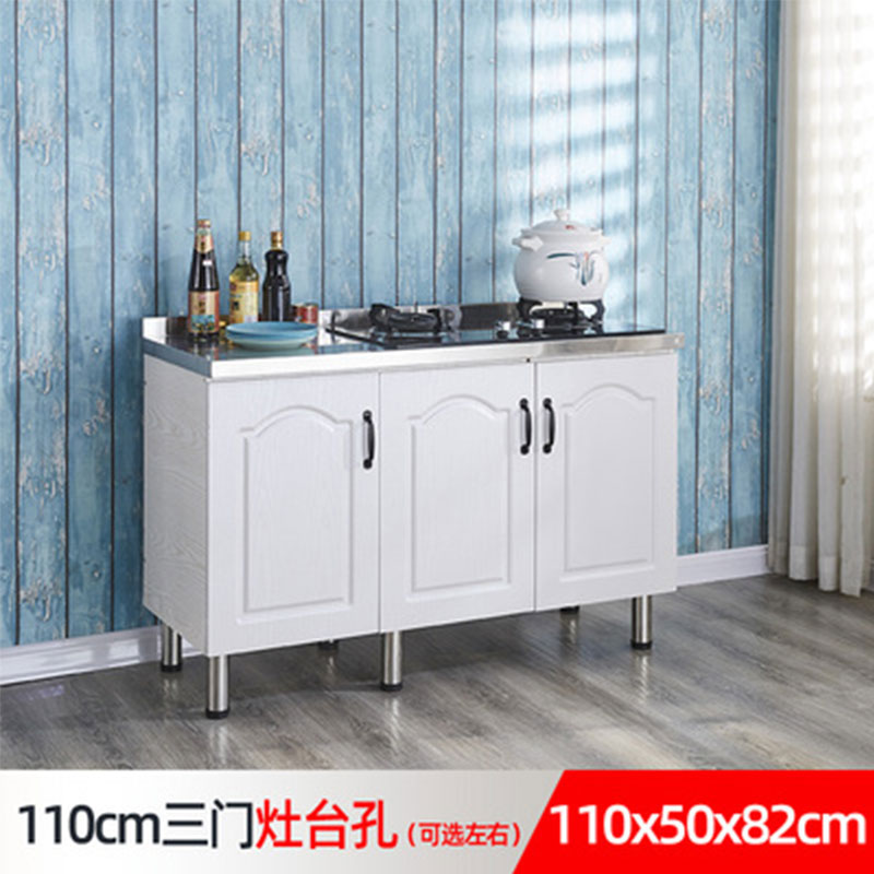 # N5 Simple Stainless Steel Cabinet Kitchen Cabinet Stove Cabinet Integrated Rental Kitchen Cabinet Home Storage Cabinet