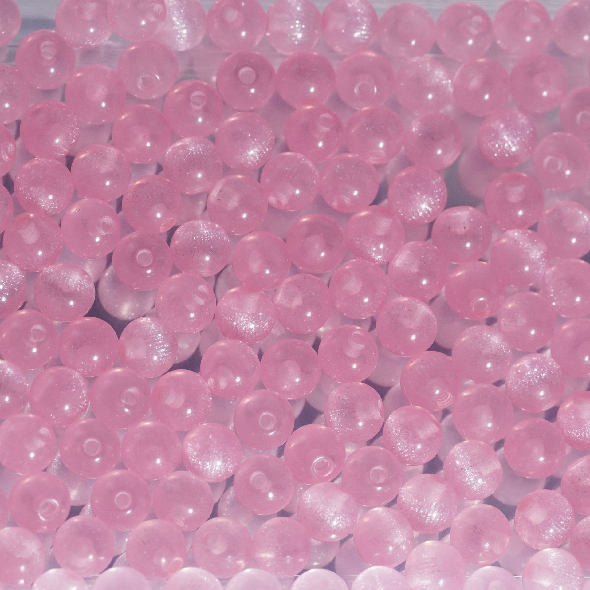 Acrylic tongue nail replacement ball 6mm accessories ball transparent color band polarized effect puncture accessories wholesale foreign trade