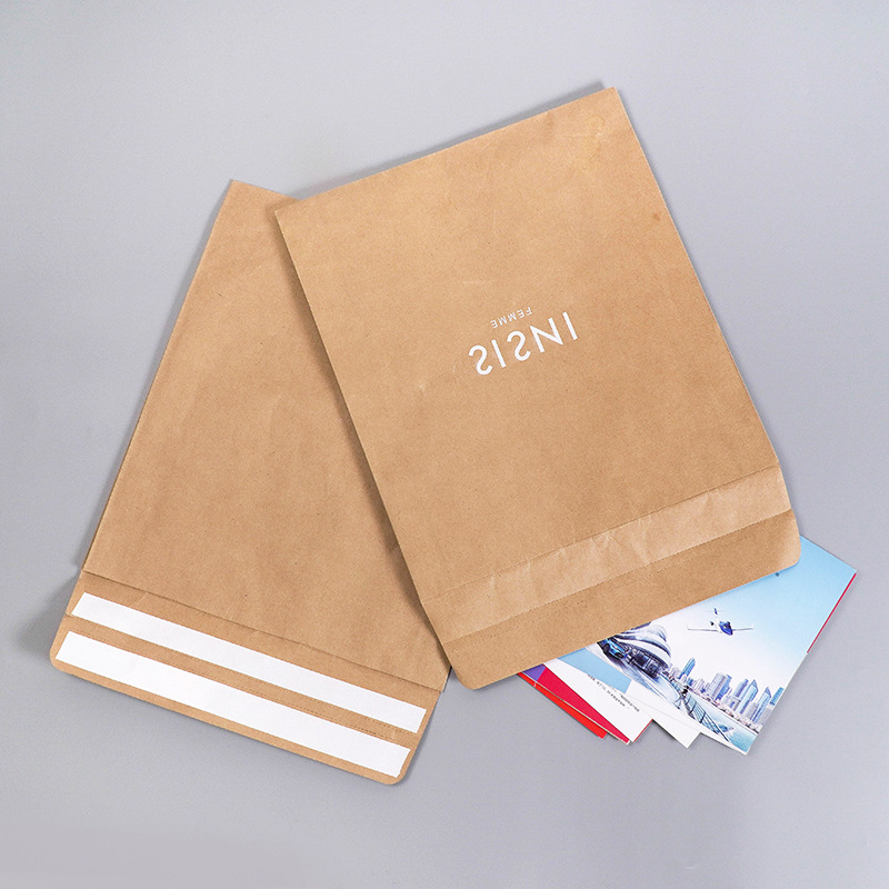 Manufacturer Wholesale Creative Kraft Paper Self-Adhesive Bag Envelope Cross-Border Environmentally Friendly Kraft Paper Express Bag Express Envelope Bag