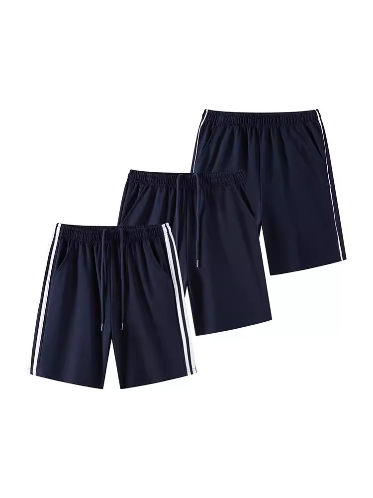 Шорты школьной формы для старшеклассников, темно-синие, для учеников начальной и средней школы, одна пара двух однотонных брюк для мужчин и женщин, укороченные брюки на пять точек
