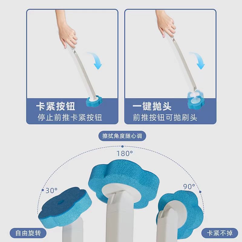 Disposable Toilet Brush Dissolving Replacement Head Toilet Cleaning Brush suit No Dead Angle Decontamination Household Throwable Toilet Brush