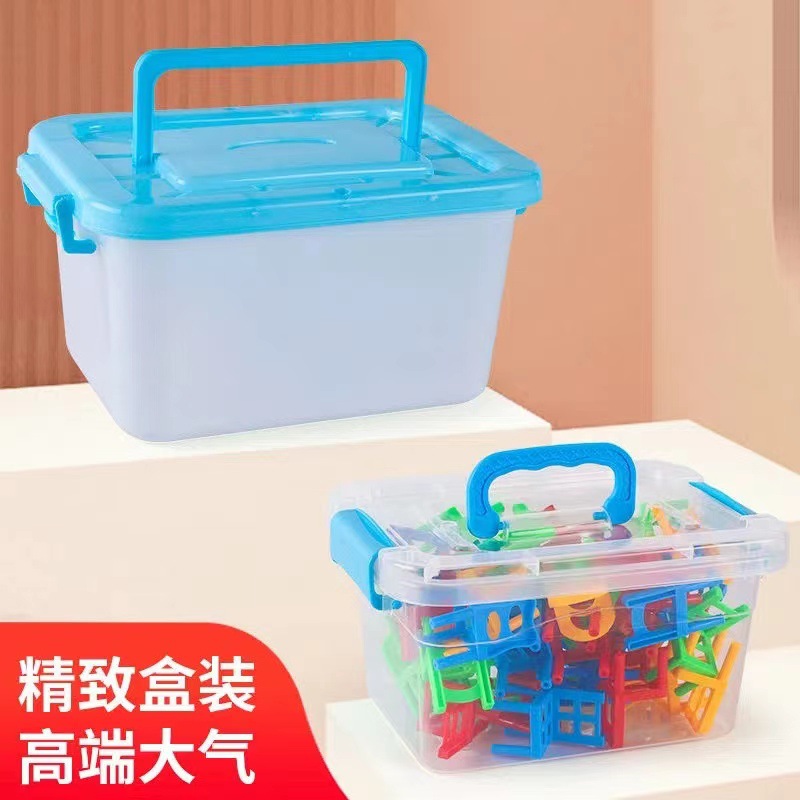 Cross-Border Kidsren's Chair Jenga Family Interactive Multi-Person Hand-Eye Coordination Thinking Training Desktop Puzzle Game