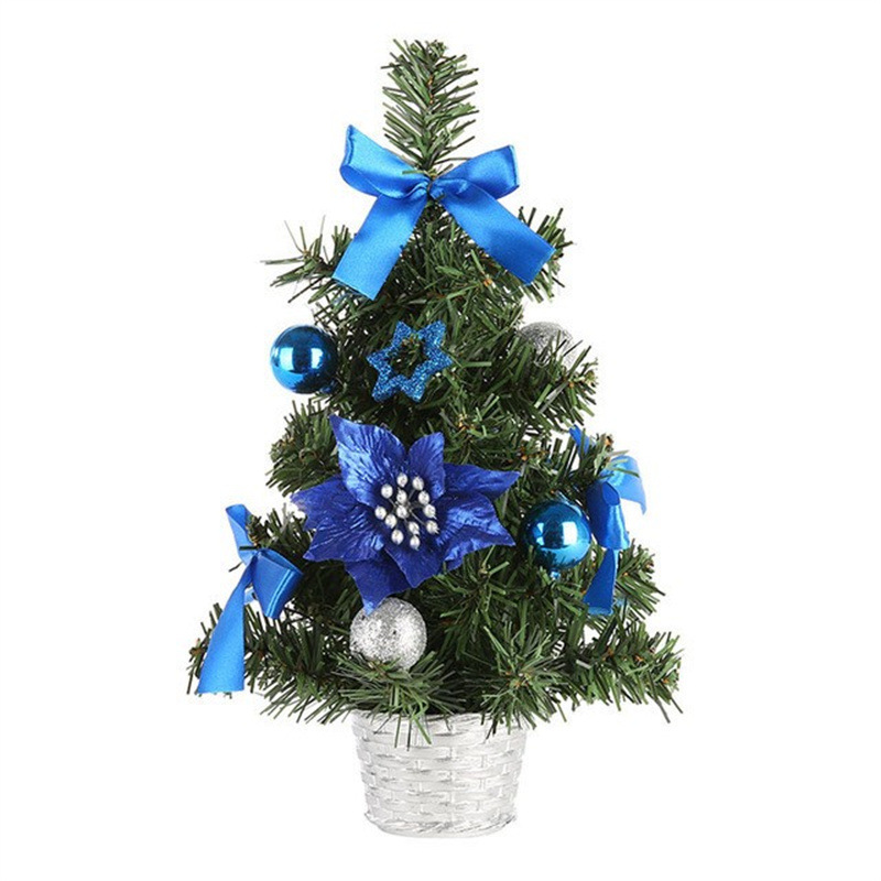 Christmas Tree Decoration Factory Direct Sales Mini Artificial Tree Mini Decorations Family Christmas Gifts 20cm