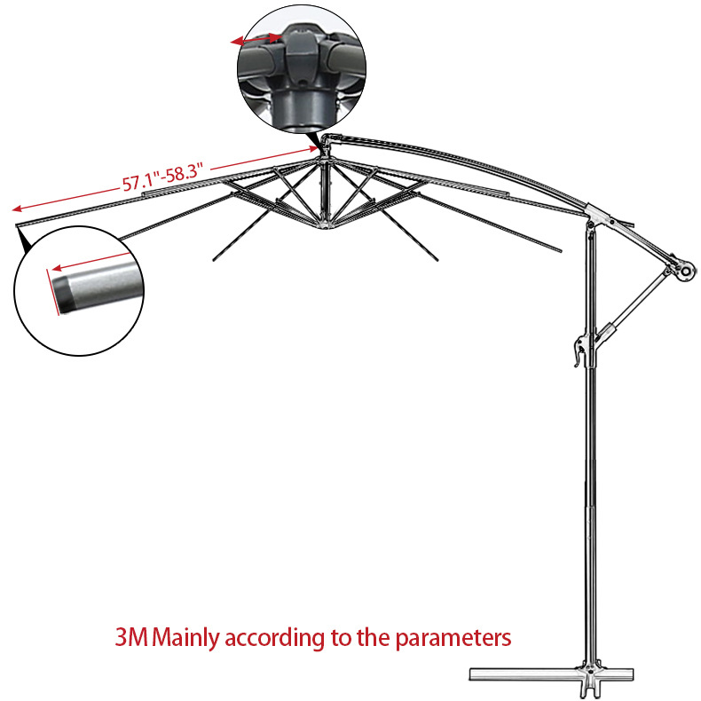 Double-top sunshade umbrella cloth replacement outdoor garden umbrella surface replacement rainproof sunscreen cloth garden sunshade cloth cloth