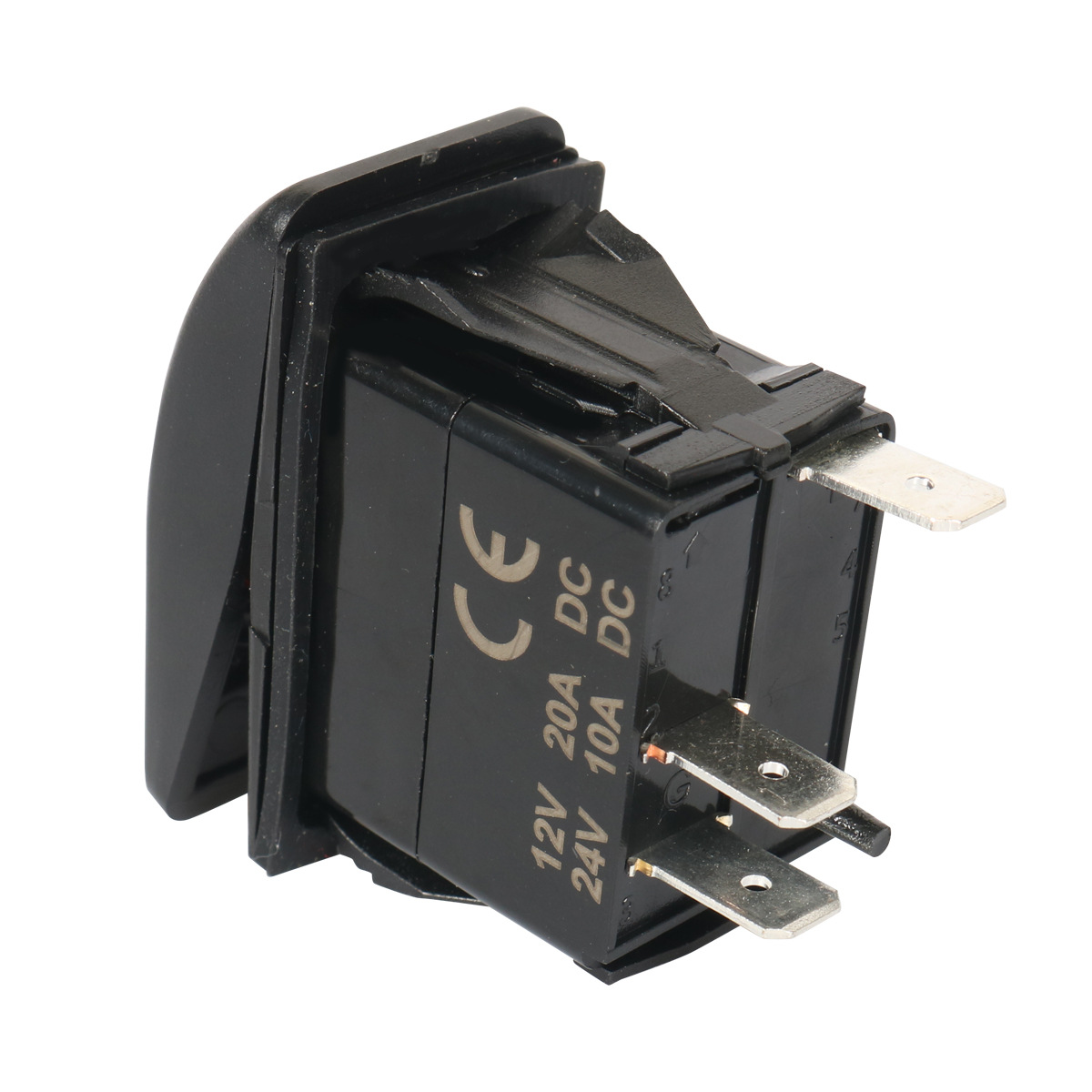 Orange three-legged single lamp boat switch 12VLED waterproof switch for Mercury yacht modified rocker switch