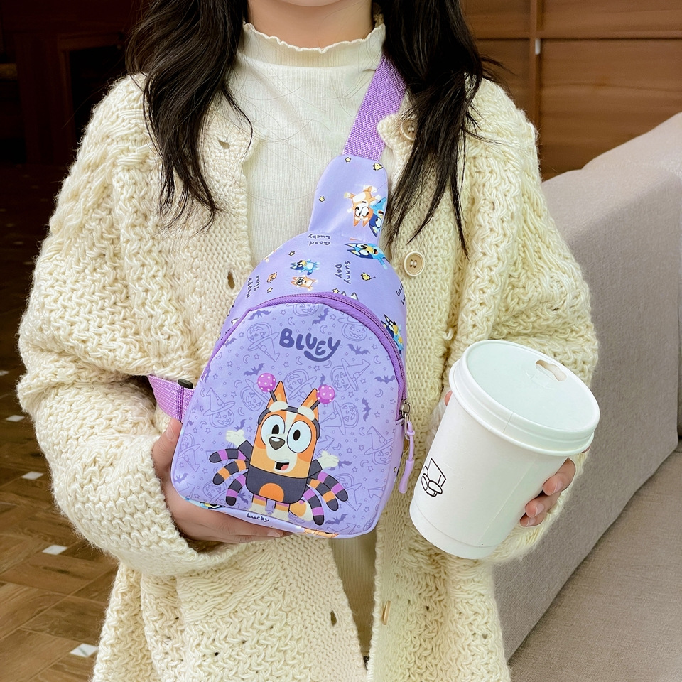 Cross-Border Children's Bluey Chest Bag Cross-Body Bag Mini Coin Purse Cross-Border Hot Sale Daily Travel Use