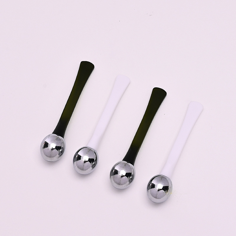 Spot Wholesale Eye Cream Massage Stick Roller Eye Cream Stick Metal Face Cream Spoon Printable Logo Cosmetic Spoon Eye Cream Spoon