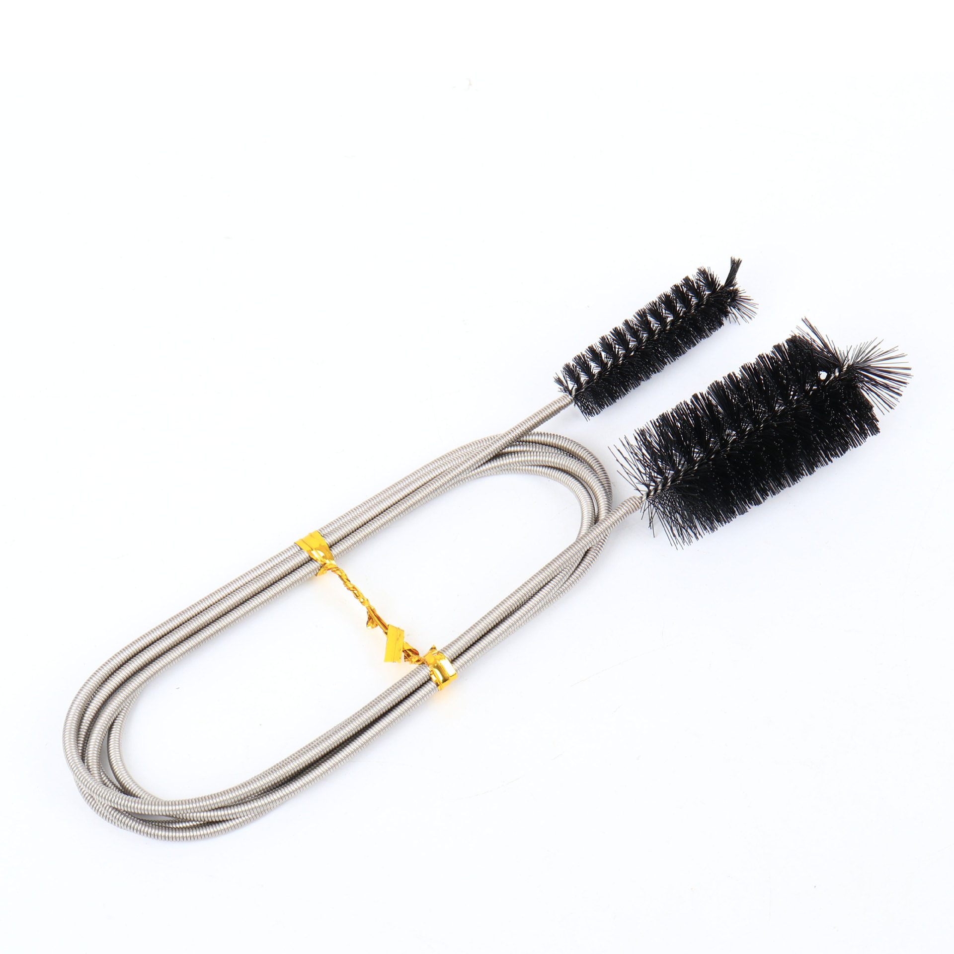 Aquarium spring brush stainless steel double head cleaning brush glass plastic pipe inner wall cleaning tool brush