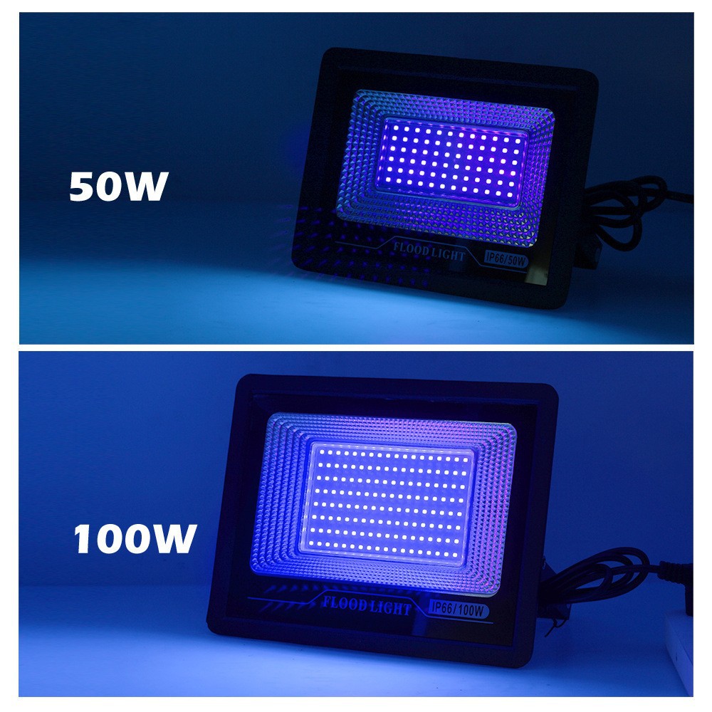 Cross-border Amazon Black Light Purple Light 395nm Fluorescent LED Flood Light UV Curing Flood Light Foot Tile