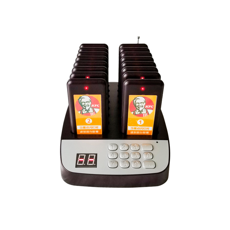 Wireless food pick-up device 16 extension brand restaurant vibration food pick-up call device food card call food queue call food pick-up device