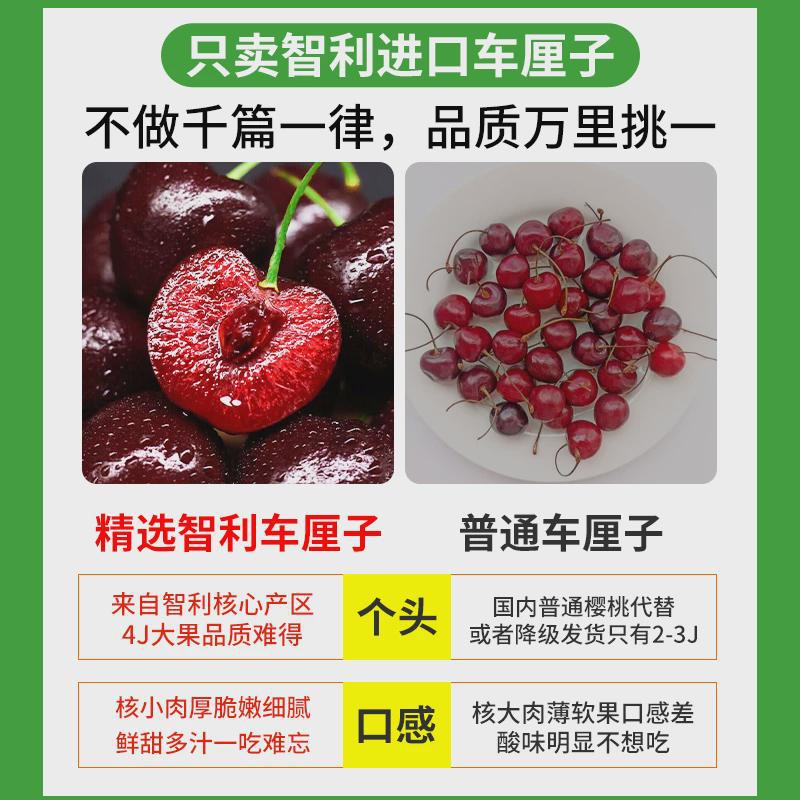 Chilean Imported Fresh Cherries with Free Shipping 2.5kg for Pregnant Women, Seasonal Whole Box Extra Large Cherries 4Jjjj Gift Box
