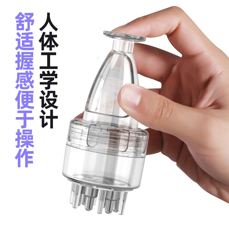 Minoxidil hair growth applicator hexagonal six-ball massage comb hair fixing essential oil liquid guide comb hair skin applicator