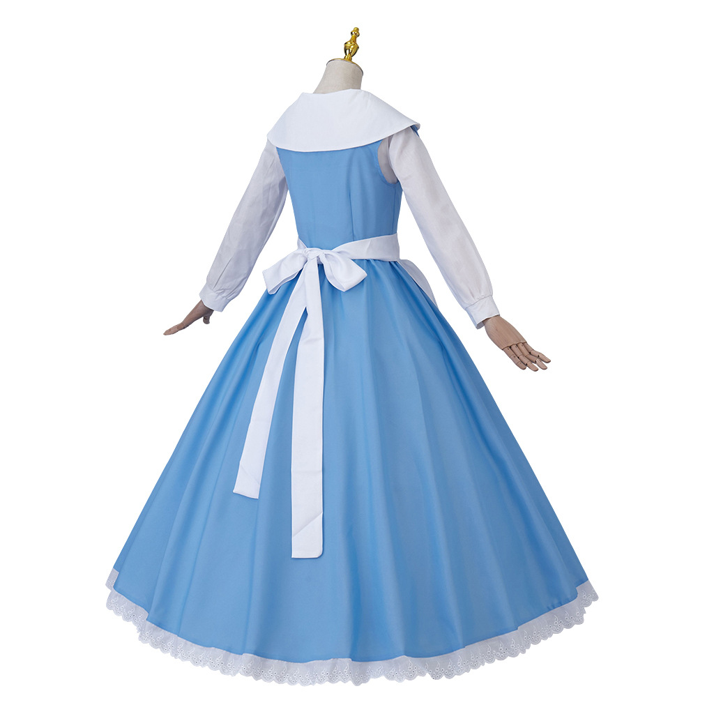 Beauty and the Beast Bell Maid Costume Cosplay Costume Princess Costume Performance Halloween Belle Princess Ready Stock