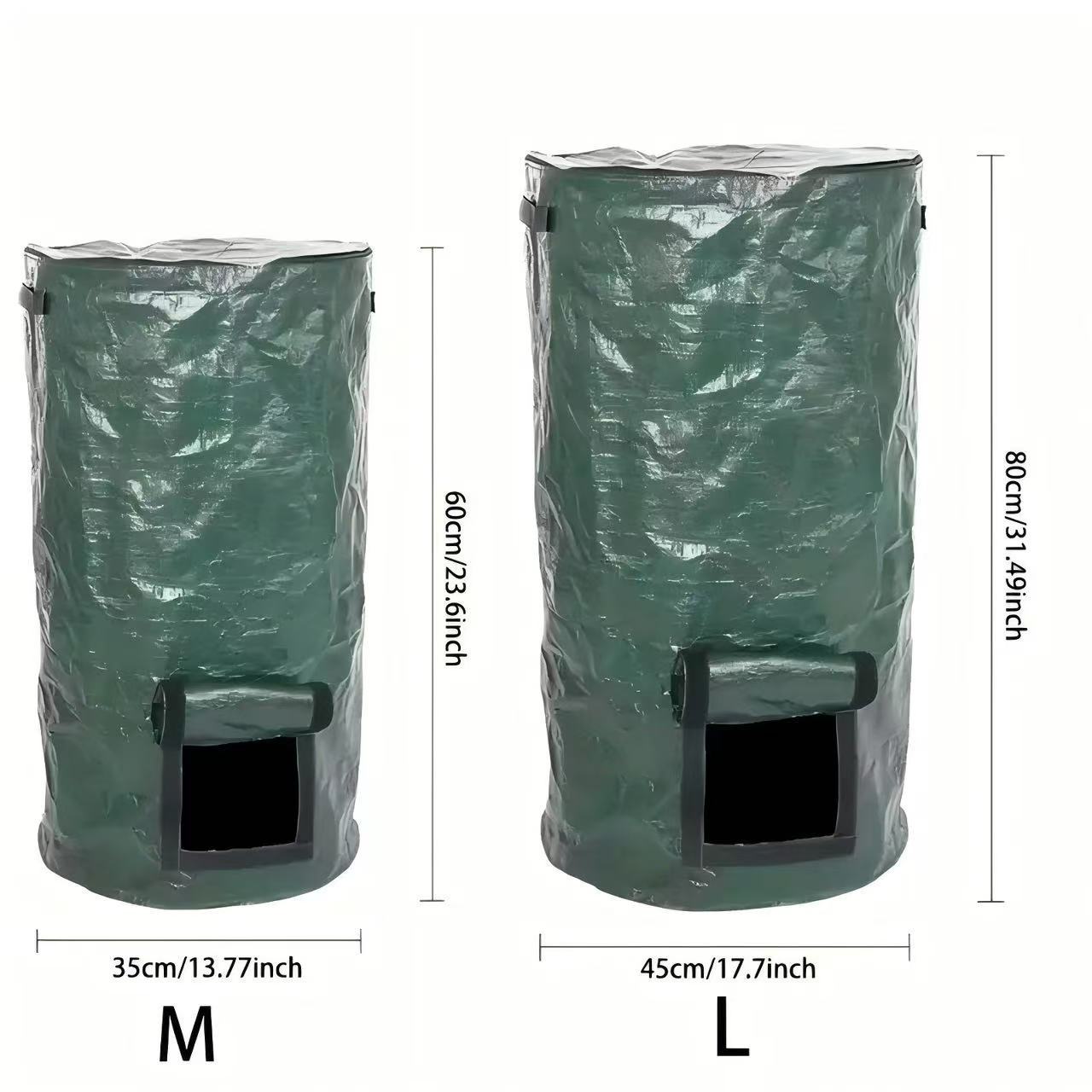 Cross-Border Hot-Selling Garden Gardening Thickened Pe Compost Bag Fertilizer Fermentation Large-Capacity Trash Can Organic Compost Bucket