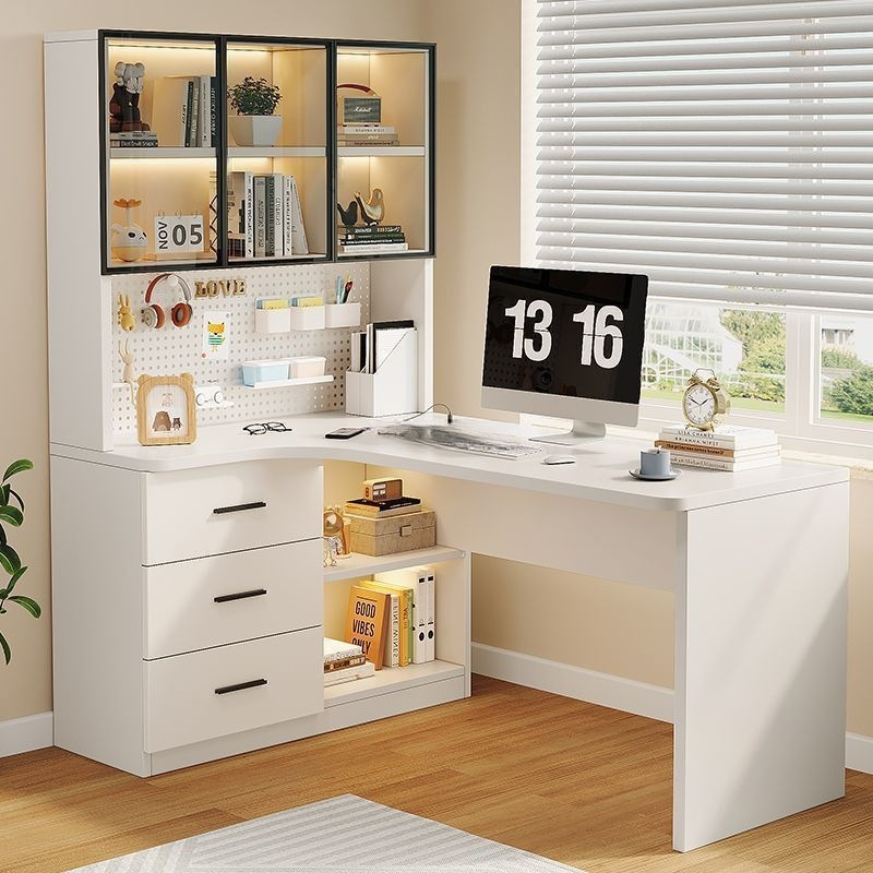 Study Set Modern Simple Desk Home Bedroom Study Storage Floor Bookshelf Desk Combination Cabinet