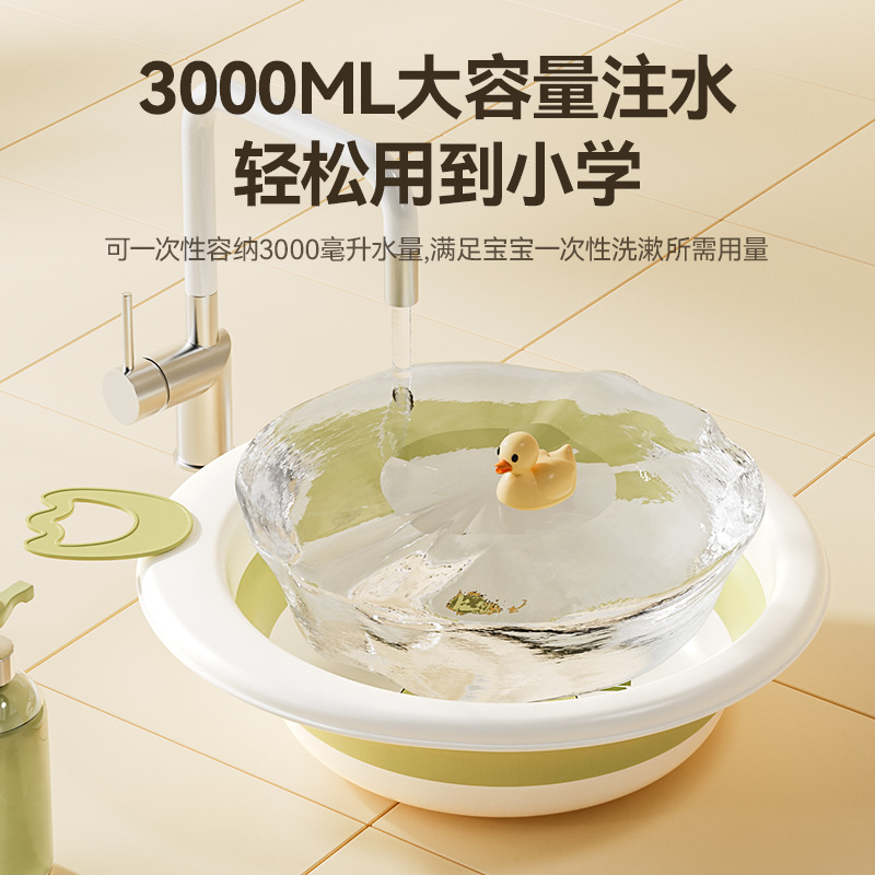 3 Pack Baby Folding Washbasin Newborn Baby Products Washbasin Three-piece Ass Ass Small Basin for Children 2