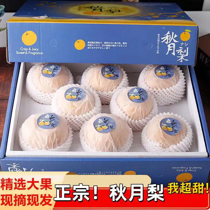 Shandong Qiuyue Pears, Seasonal Fruit, Freshly Picked Pears, Fresh Fruit Gift Box, Direct Shipment from the Place of Origin, Whole Box, One-Piece Dropshipping