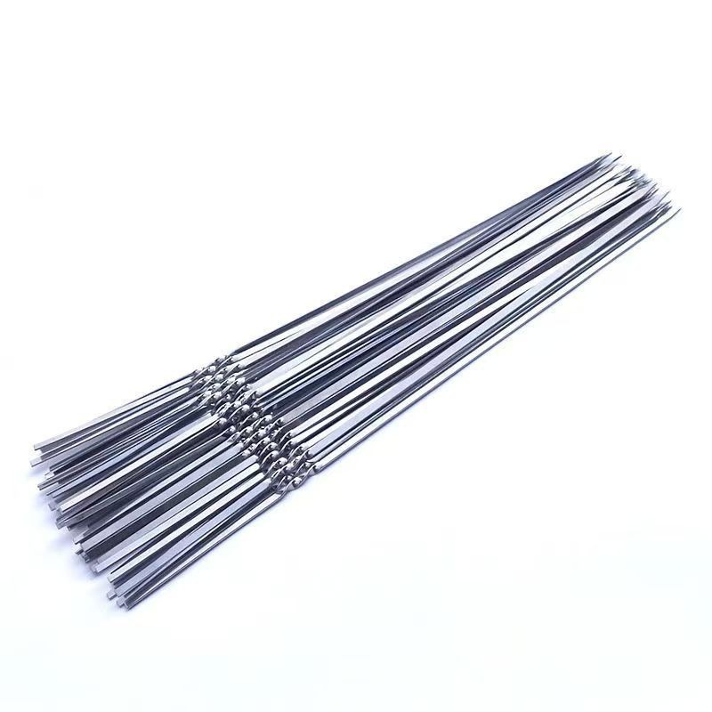 [Processing and Customization] Stainless Steel Barbecue Skewers for Home Use, Lamb Skewers, Flat Skewers, Extra Long and Thick, Processed and Customized