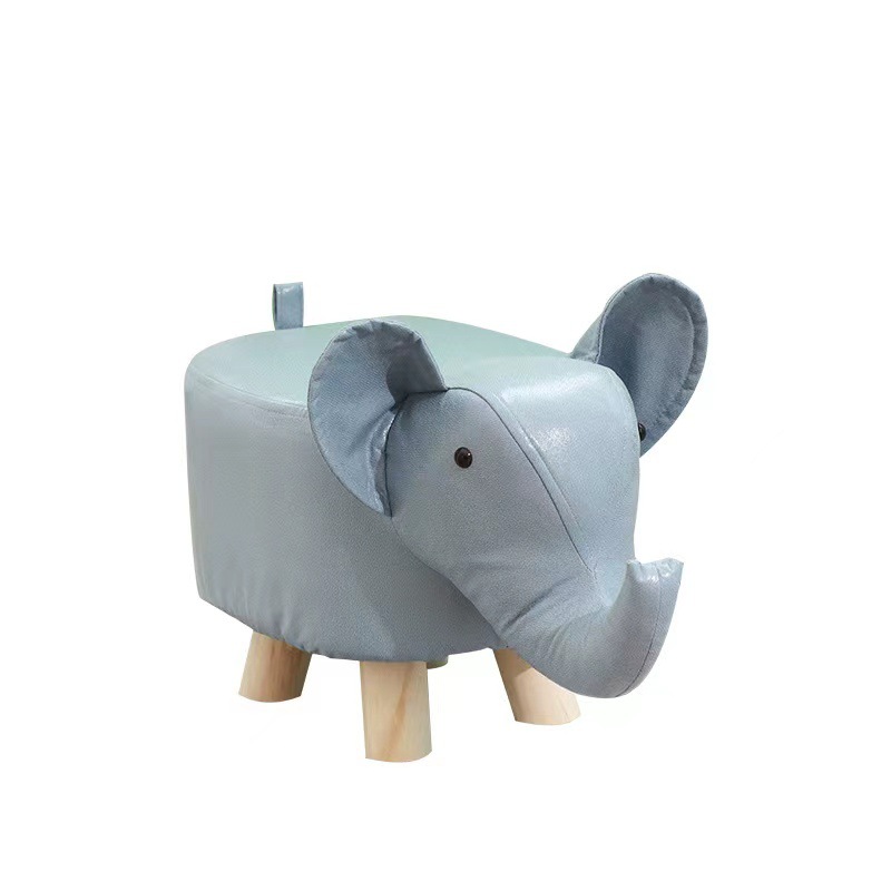 Internet-popular Elephant Stool Children's Animal Stool Solid Wood Shoe Changing Stool Creative Small Stool Home Living Room Cartoon Cute Low Stool