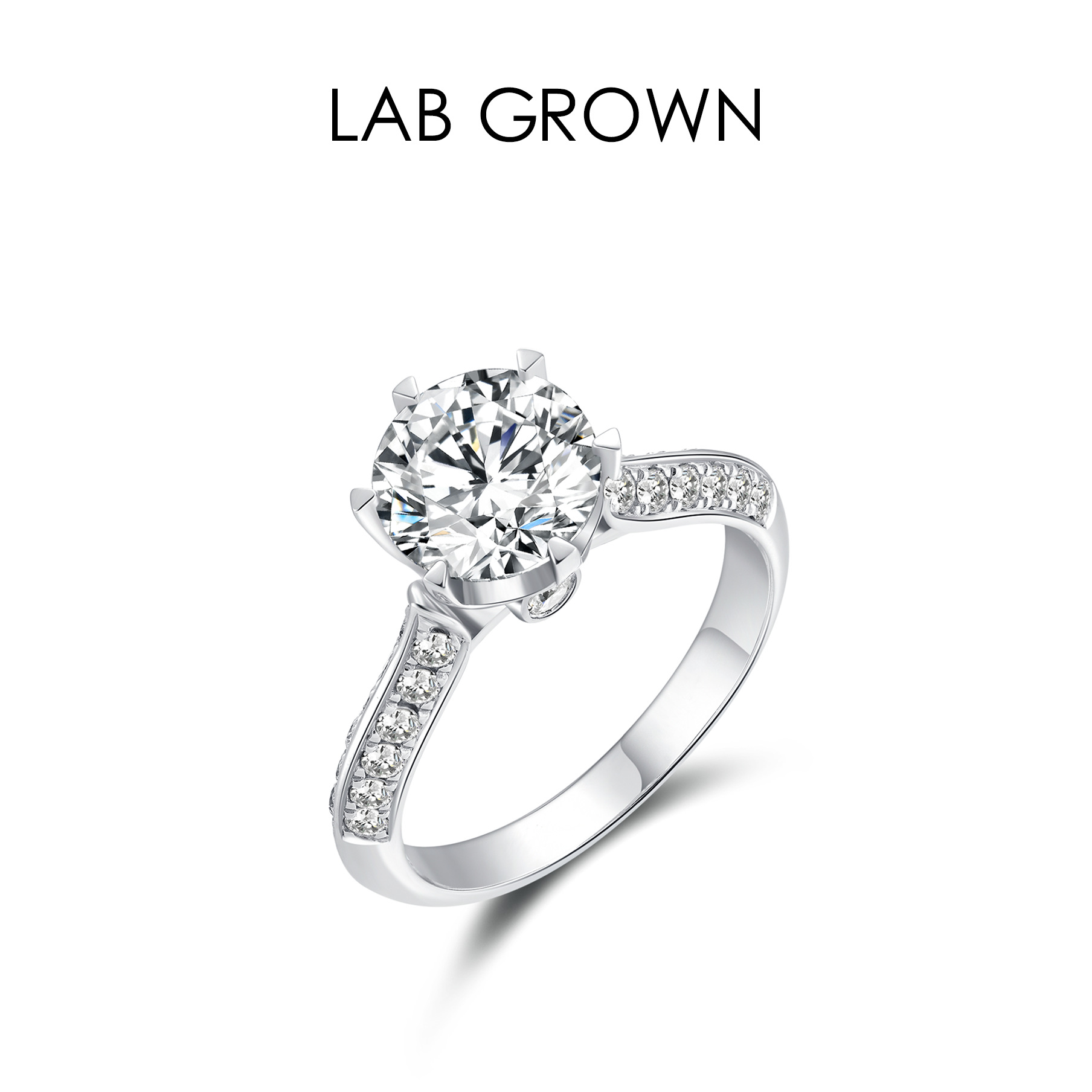 Кольцо из культивированного алмаза IGI, 18K золото, для предложения