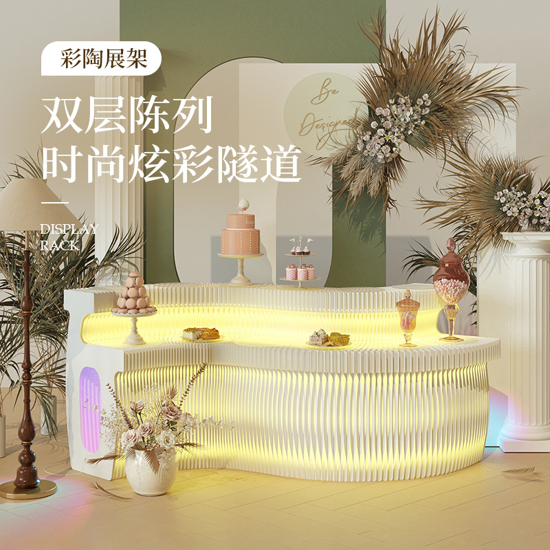 Eighteen Paper Display Rack Nakajima Display Table Decorative Display Cabinet Commercial Display Foldable Mobile Booth Store Applicable